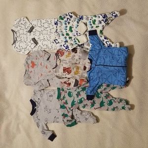 Baby Boy Carter’s/gerber Sleeper Bundle/lot (7)